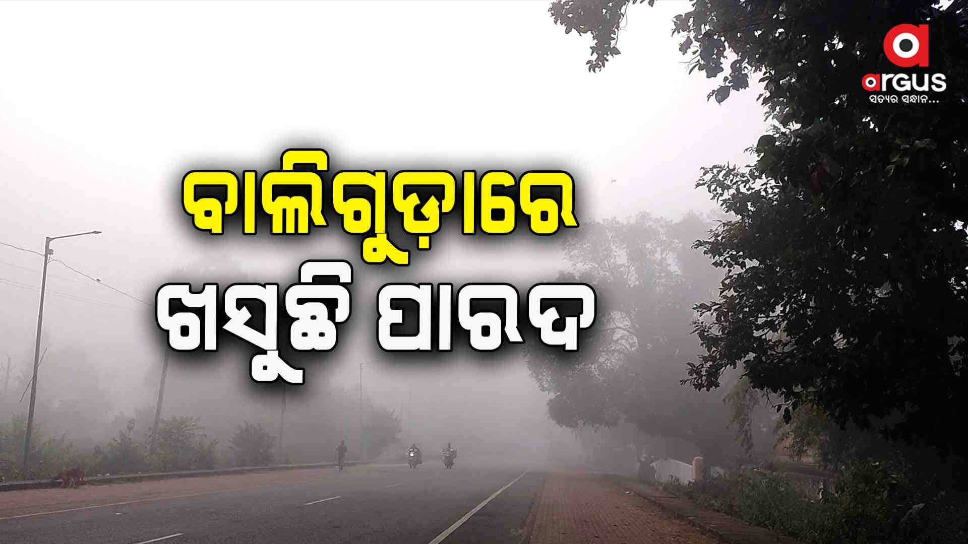 ଘନ କୁହୁଡ଼ିର ଚାଦର ତଳେ ବାଲିଗୁଡ଼ା ସହର