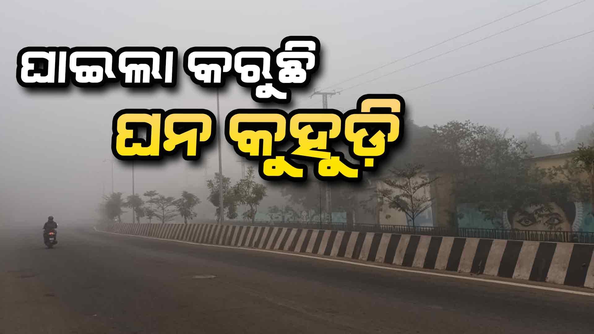 ଟ୍ଵିନ୍ ସିଟି ସହ ରାଜ୍ୟର ଅନେକ ସ୍ଥାନରେ ଘନ କୁହୁଡ଼ି, ଯାତାୟାତ ବାଧାପ୍ରାପ୍ତ