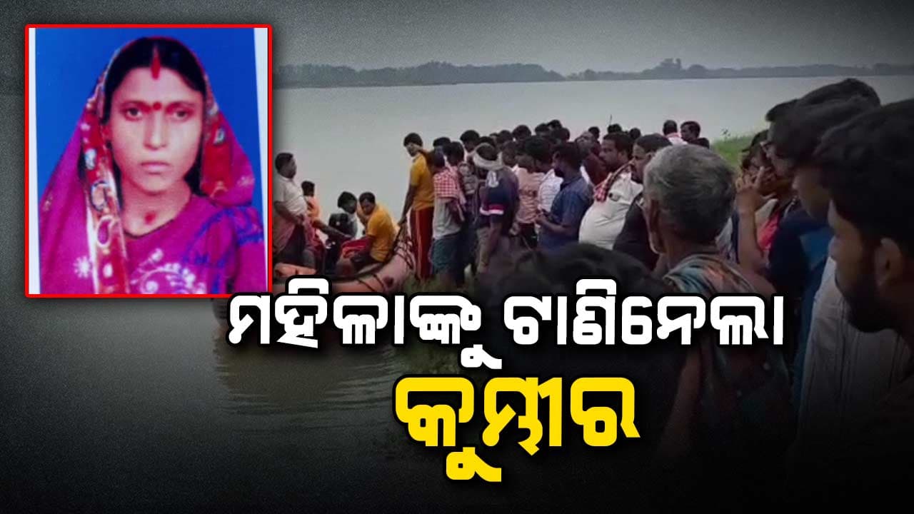 ଶୌଚ ପାଇଁ ଯାଇଥିବା ବେଳେ ମହିଳାଙ୍କୁ ଟାଣିନେଲା କୁମ୍ଭୀର