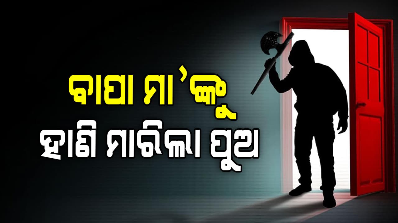 ନିଶାସକ୍ତ ପୁଅର ଉନ୍ମତ୍ତ କାଣ୍ଡ: ବାପା ଓ ମାଆଙ୍କୁ ହାଣି ହତ୍ୟା କଲା ପୁଅ