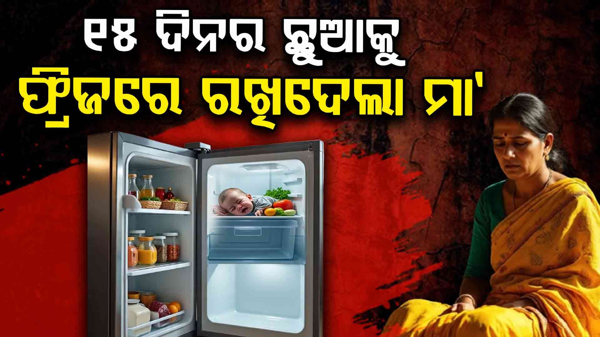 ଫ୍ରିଜରେ ନିଜ ଶିଶୁପୁତ୍ରକୁ ରଖିଦେଲା ମା', ନିଜେ ଶୋଇପଡ଼ିଲା...