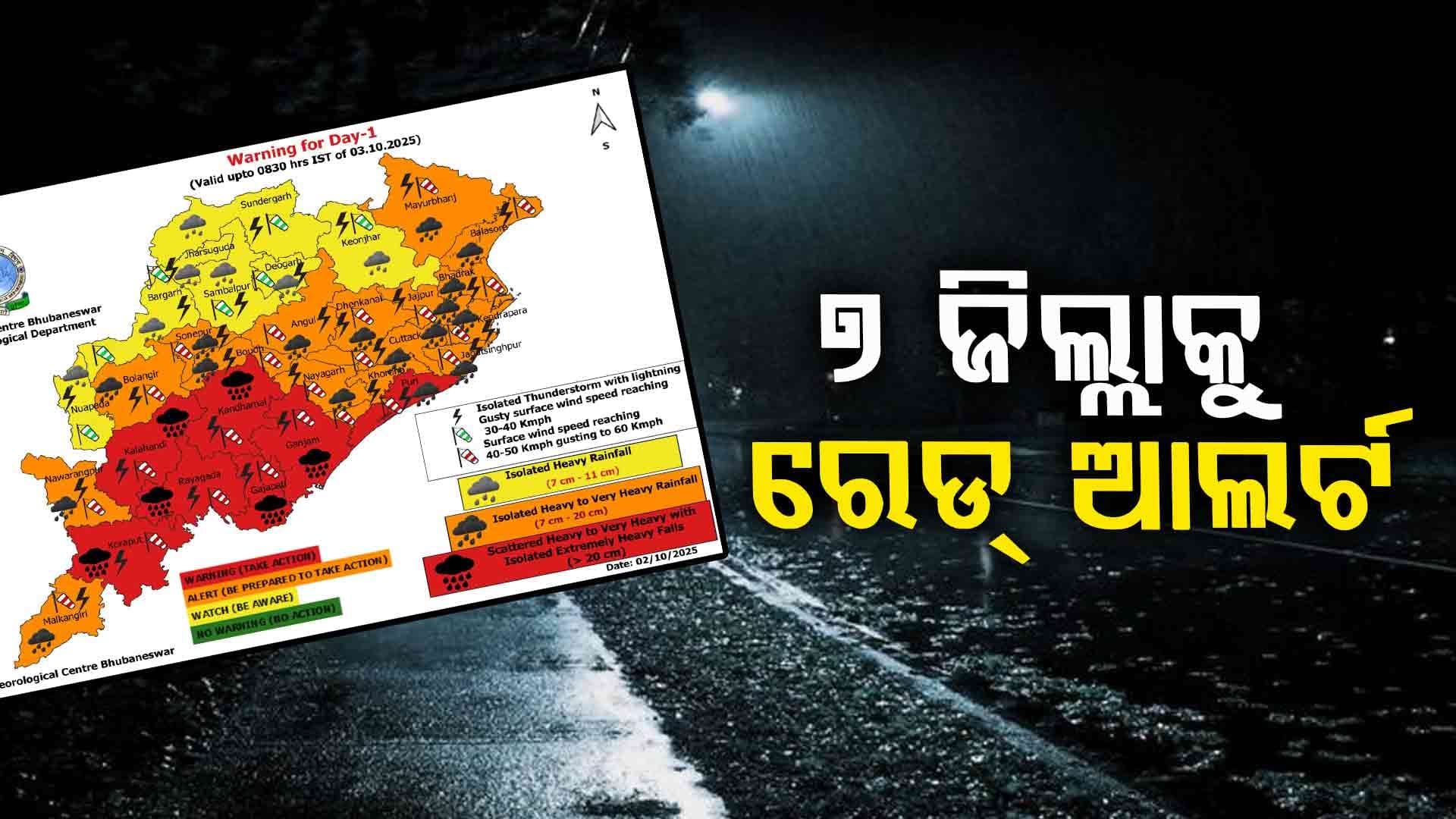 ସନ୍ଧ୍ୟାରେ ଗୋପାଳପୁର ନିକଟରେ ଅତିକ୍ରମ କରିବ ଗଭୀର ଅବପାତ, ଭୀଷଣ ବର୍ଷା ଜାରି