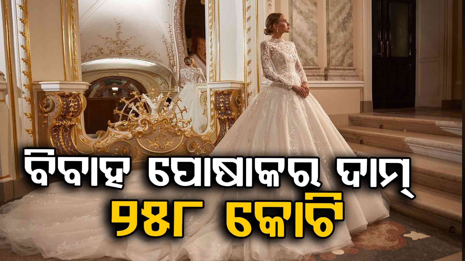 ୨୫୮ କୋଟି ଟଙ୍କାର ବିବାହ ଡ୍ରେସ ପିନ୍ଧିଲେ ଯୁବତୀ