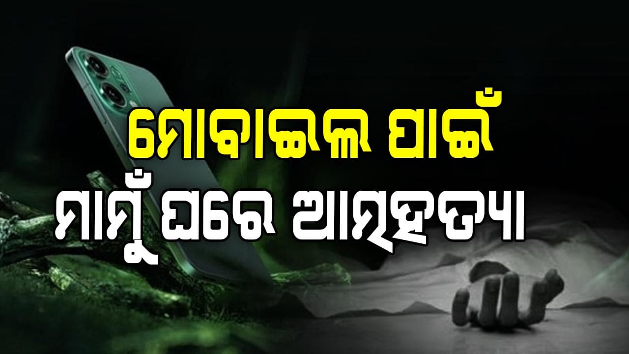 ମୋବାଇଲ ପାଇଁ ମାମୁଁ ଘରେ ଝୁଲି ପଡ଼ିଲେ