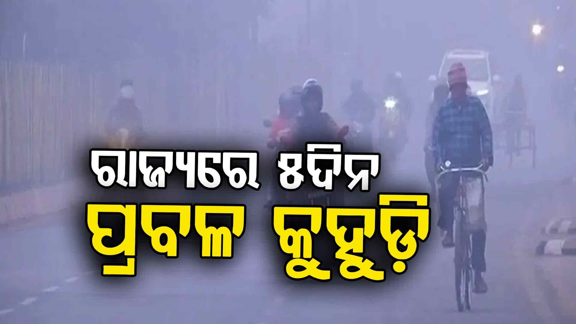 ରାଜ୍ୟରେ ୫ଦିନ ପ୍ରବଳ କୁହୁଡି ସମ୍ଭାବନା: ଉତ୍ତର ଓ ପୂର୍ବ ଭାରତରେ ଶୀତ ଲହରି ଓ ଘନ କୁହୁଡ଼ି ଜାରି