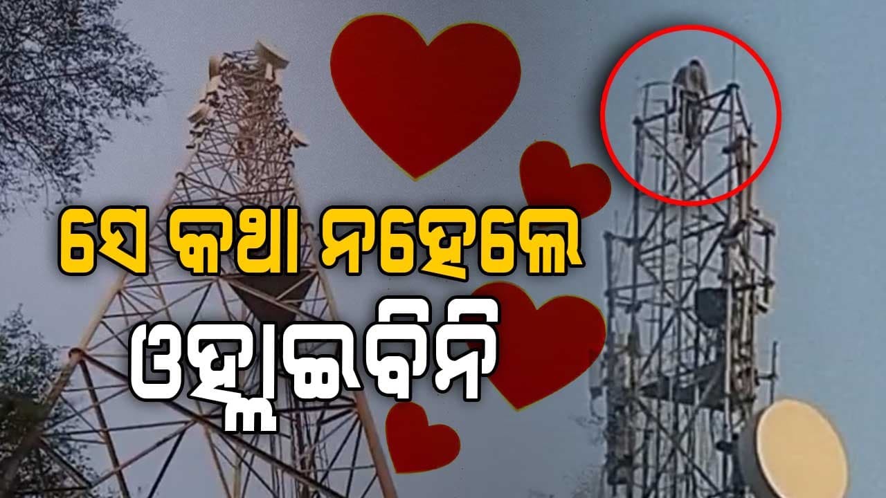 ପ୍ରେମିକା ପାଇଁ ହାଇଡ୍ରାମା; ଟେଲିଫୋନ୍ ଟାୱାରରେ ଚଢ଼ିଗଲେ ଯୁବକ