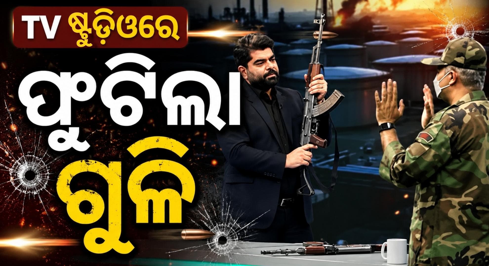 ଚାଲିଥିଲା Live; ଇରାନର ସରକାରୀ ନ୍ୟୁଜ୍ ଚ୍ୟାନେଲ୍ ଷ୍ଟୁଡିଓରେ AK-47ରୁ ହେଲା ଗୁଳିମାଡ଼