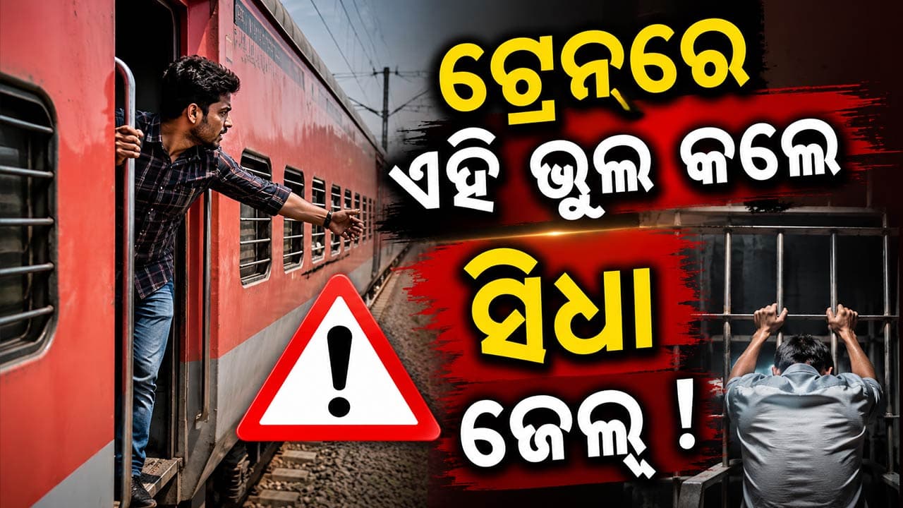 ଟ୍ରେନ ଯାତ୍ରା ସମୟରେ ଏହି ଭୁଲ: ଆପଣଙ୍କୁ ଜେଲ୍ ପଠାଇପାରେ ନଚେତ୍ ଗଣିବେ ମୋଟା ଅଙ୍କର ଫାଇନ୍ 