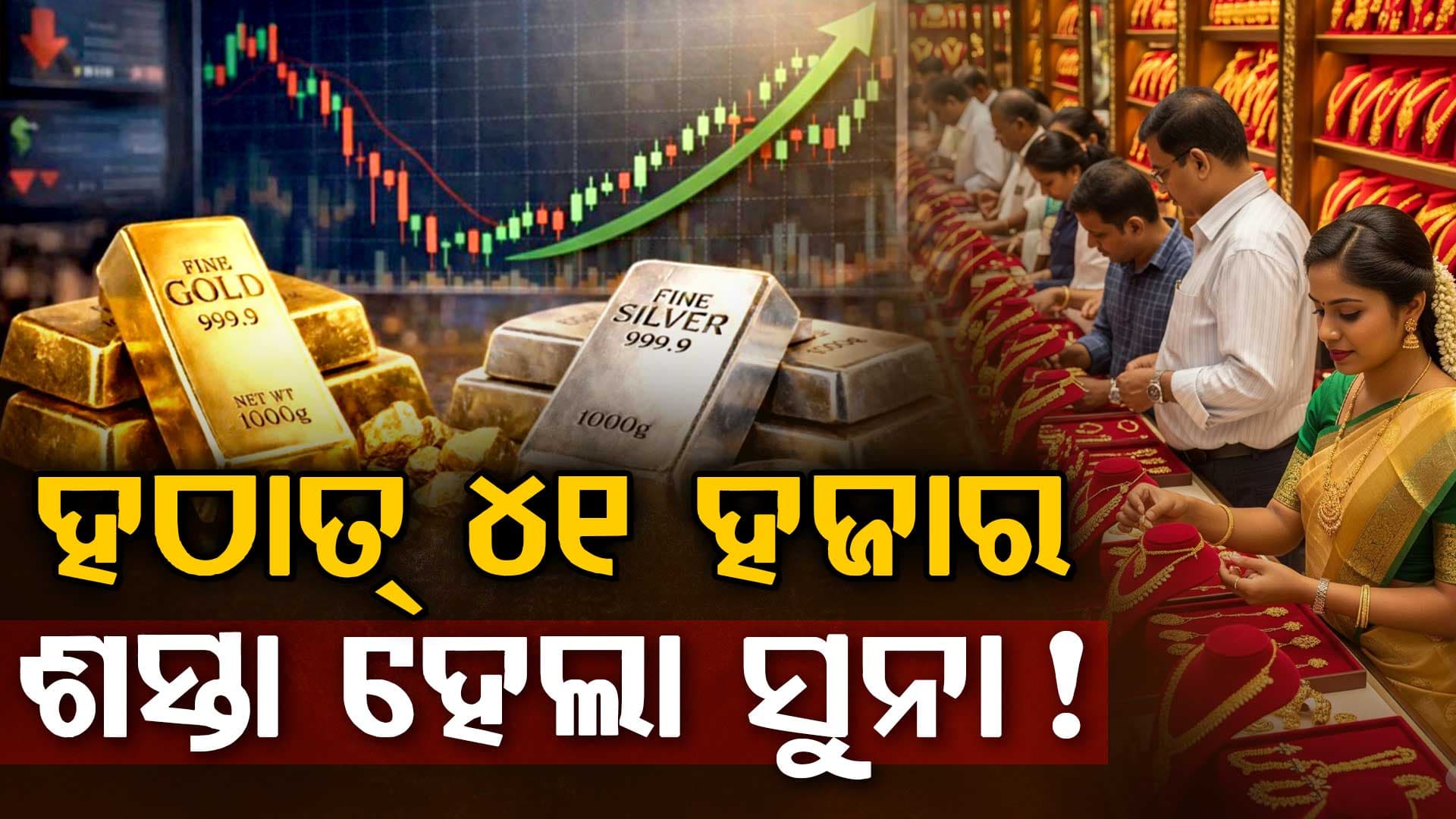 ମାସ ଶେଷରେ କମିଲା ସୁନା ଓ ରୁପା ଦାମ୍‌, ସର୍ବୋଚ୍ଚ ମୂଲ୍ୟଠାରୁ ୧.୯୦ ଲକ୍ଷ ଶସ୍ତା ହୋଇଛି...