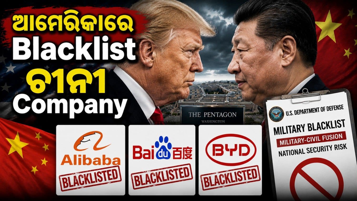  ୩ ଚୀନୀ କମ୍ପାନୀ ଉପରେ ପ୍ରତିବନ୍ଧକ ଲଗାଇଲା ଆମେରିକା