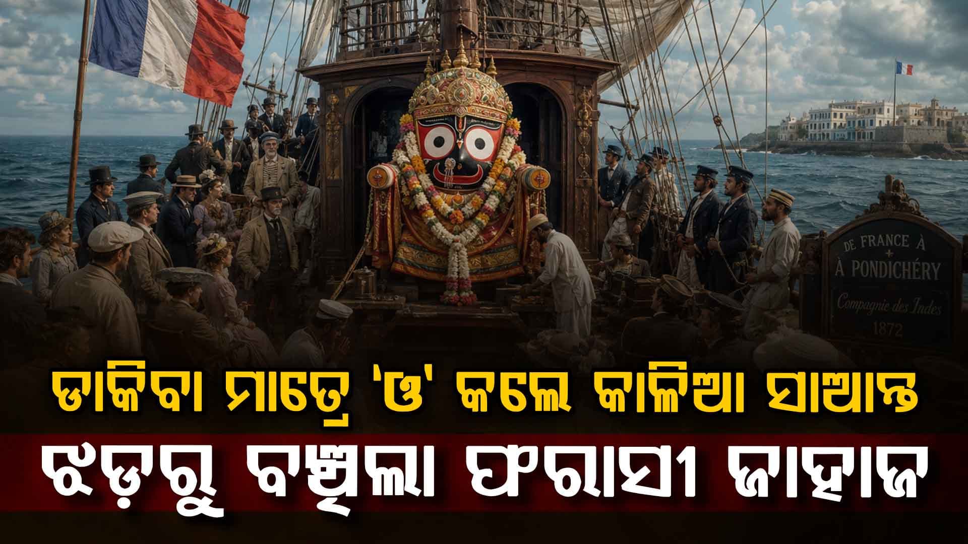 ଝଡ଼ରେ ଫସିଥିବା ଫରାସୀ କ୍ୟାପଟେନଙ୍କୁ ବଞ୍ଚାଇଥିଲେ କାଳିଆ ସାଆନ୍ତ…ଶ୍ରୀଜଗନ୍ନାଥଙ୍କ ଅଲୌକିକ ଲୀଳା