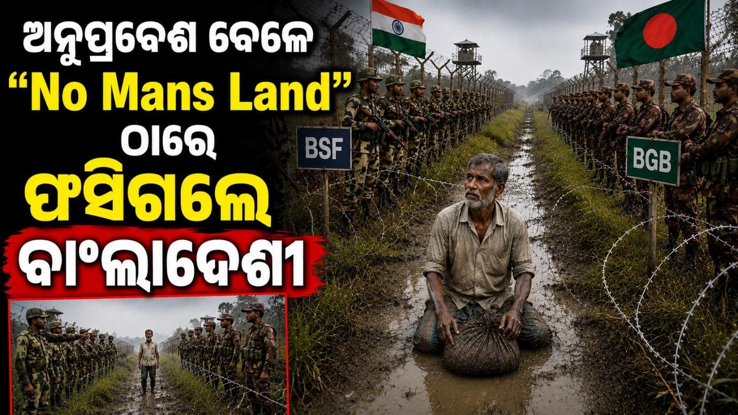 ବାଂଲାଦେଶୀଙ୍କୁ ନେଇ ମୁହାଁମୁହିଁ ବିଏସଫ-ବିଜିଜି; ସୀମାରେ ରହିଲେ ଫସି 
