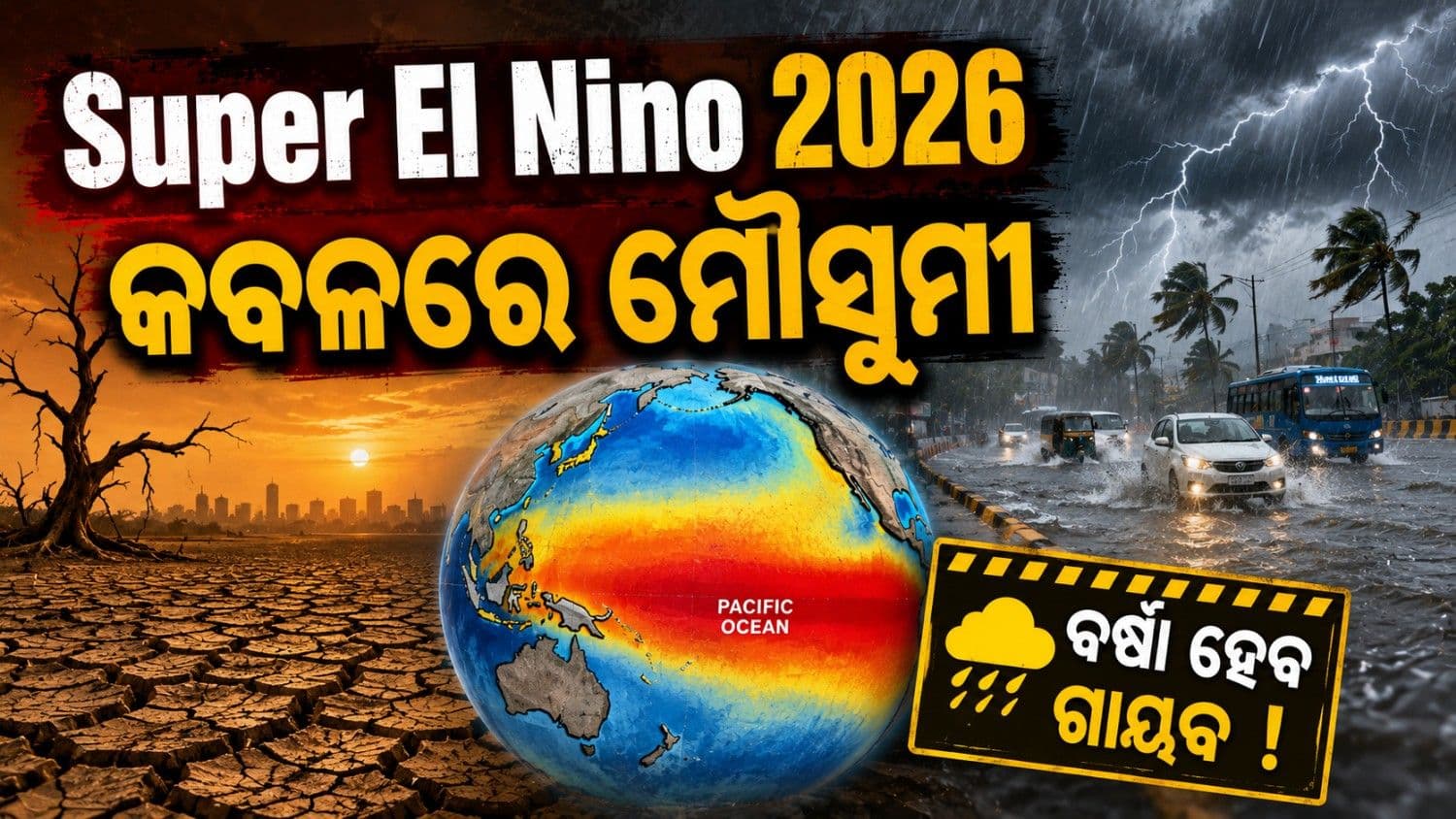 ମୌସୁମୀ ବେଳେ ଗାଏବ ହୋଇଯିବ ବର୍ଷା! ପ୍ରଶାନ୍ତ ମହାସାଗରରେ ଆରମ୍ଭ ହୋଇଗଲା 'ସୁପର ଏଲ୍ ନିନୋ' ପ୍ରଭାବ