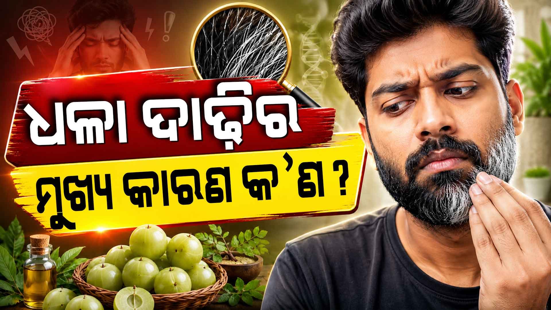 ଦାଢ଼ି ଧଳା ହେଉଛି କି ?  କରନ୍ତୁ  ଏହି ଉପାୟ...
