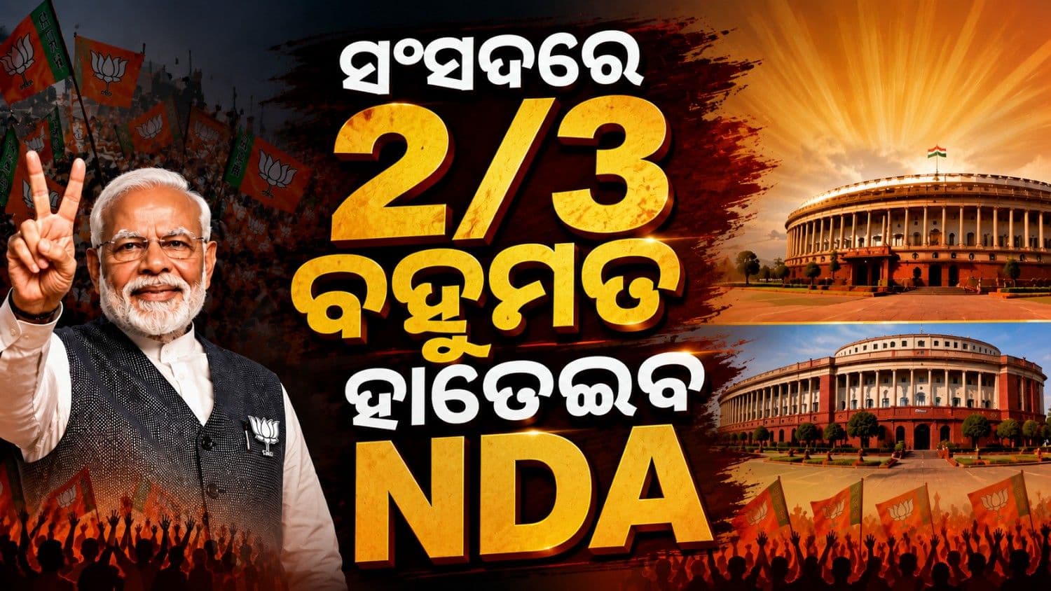 ସଂସଦରେ ଏନଡ଼ିଏ ପାଇପାରେ ଦୁଇ-ତୃତୀୟାଂଶ ବହୁମତ; ଜାଣନ୍ତୁ କ'ଣ କହୁଛି ସଂଖ୍ୟା ଗଣିତ 