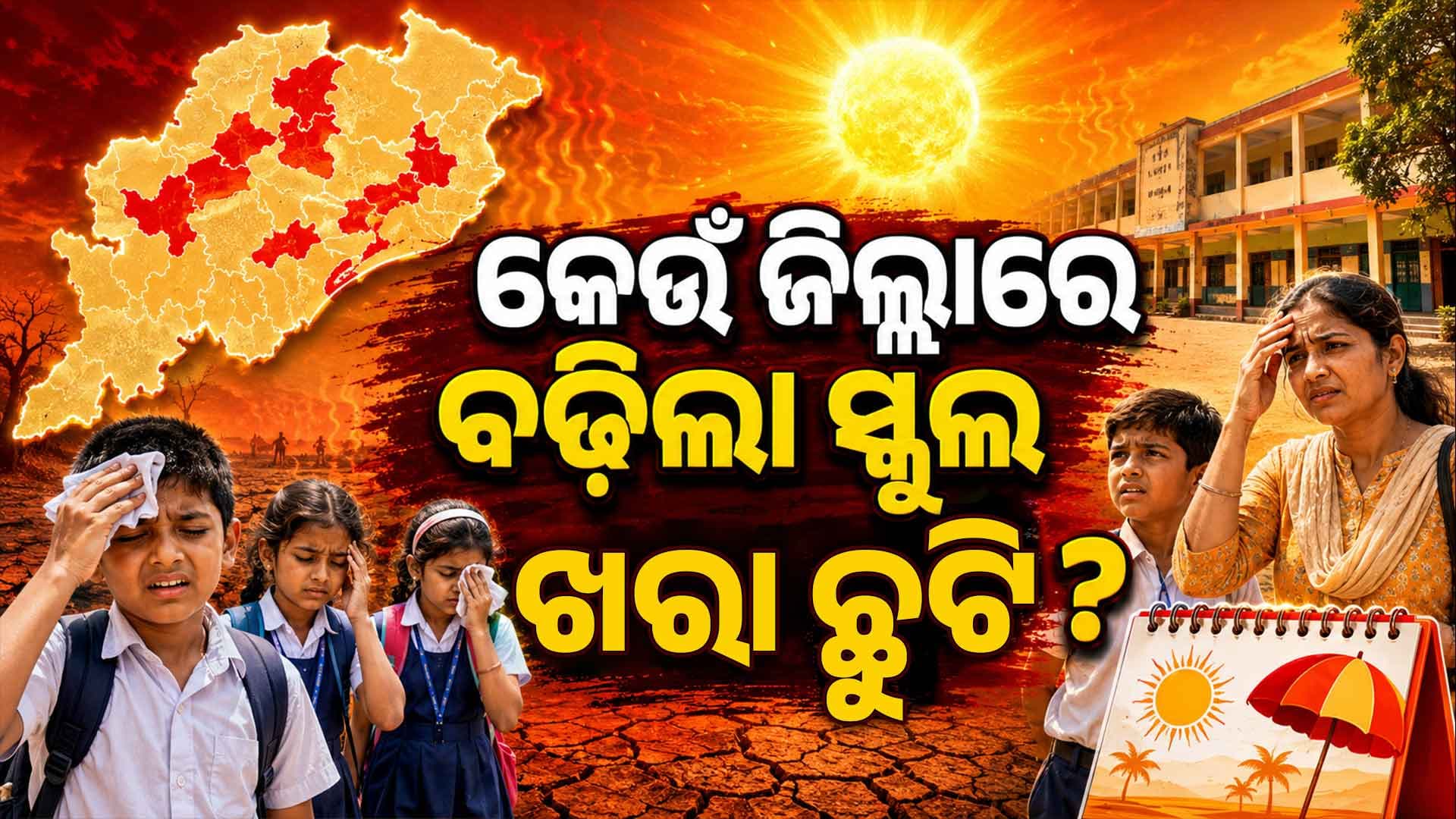 ଏବେ ଖୋଲିବନି ସ୍କୁଲ; ପ୍ରବଳ ଖରାକୁ ନେଇ ବଢିଲା ଖରାଛୁଟି