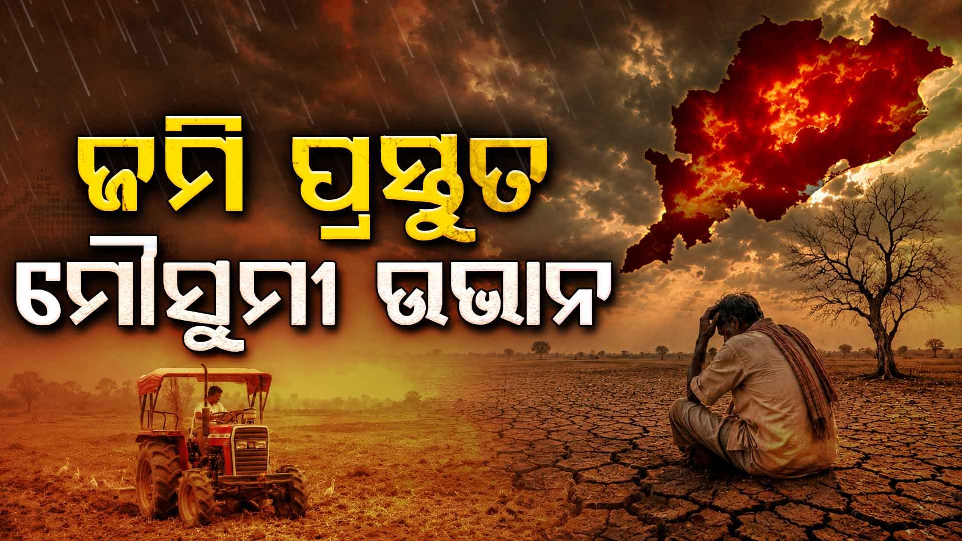  ବର୍ଷା ଅଭାବରୁ ଆଗେଇ ପାରୁନି ଚାଷ କାମ; ଏହି ଦିନ ସାରା ଓଡ଼ିଶା ଛୁଇଁବ ମୌସୁମୀ