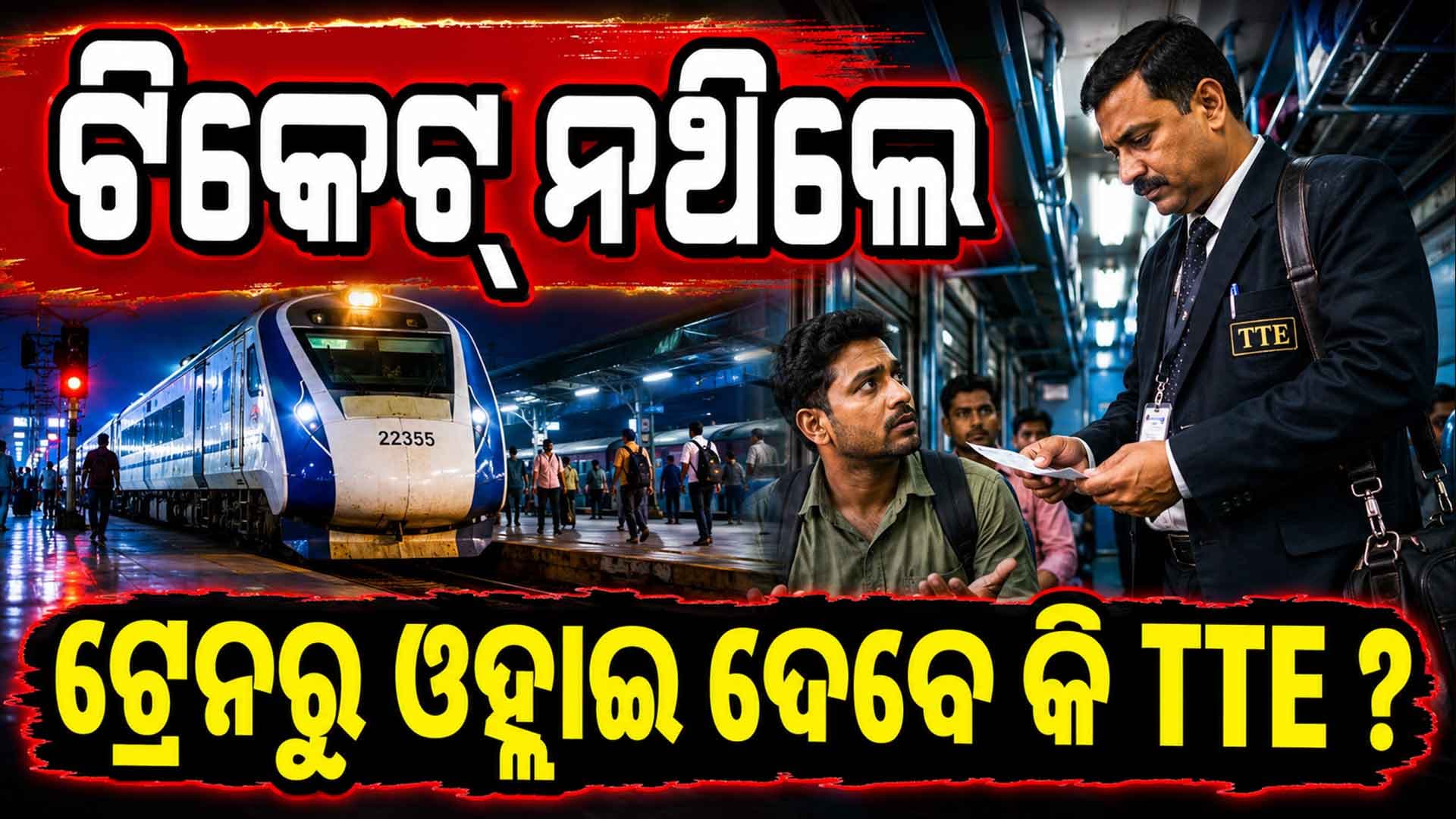 ଯଦି ଆପଣଙ୍କର ଟିକେଟ୍ ନାହିଁ, ତେବେ ଟିଟି କେବେ ଆପଣଙ୍କୁ ଟ୍ରେନରୁ ବାହାର କରିଦେବ କି ?  