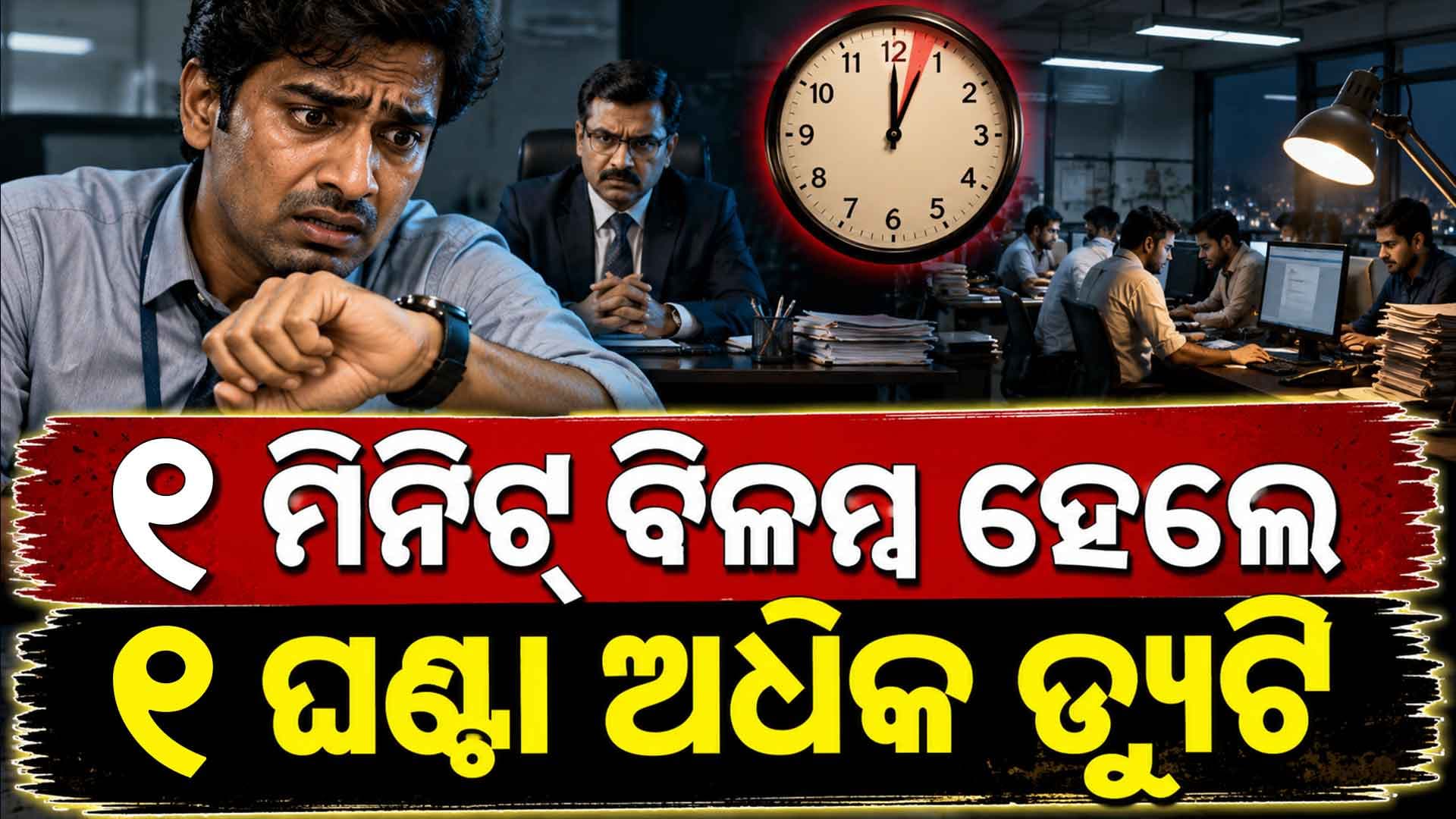 ଅଫିସରେ ଅଜବ ନିୟମ: ଲଞ୍ଚ ବ୍ରେକ୍‌ରେ ୧ ମିନିଟ୍ ବିଳମ୍ବ ବିନା ଦରମାରେ ଡ୍ୟୁଟି