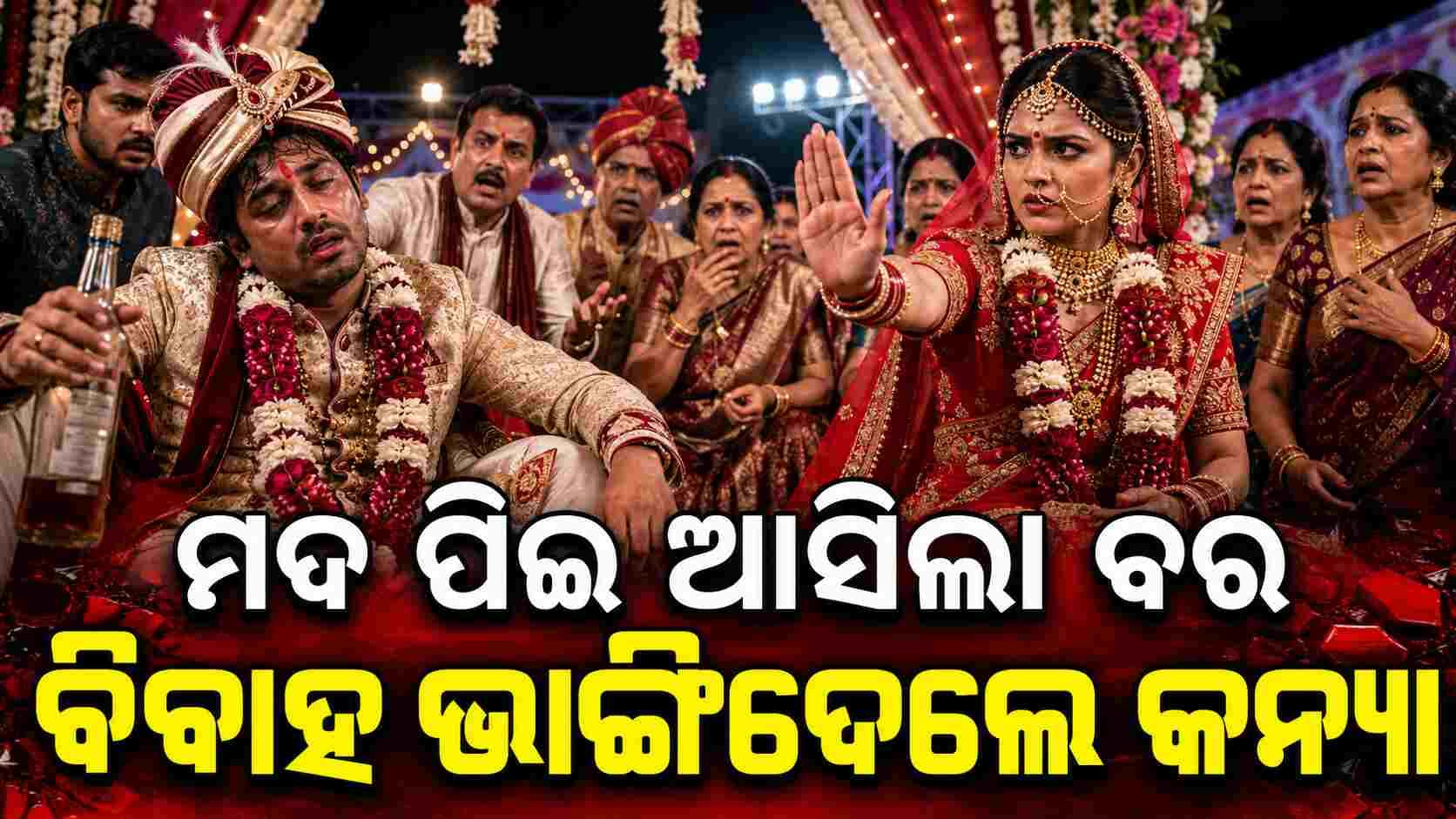 ମଦ ପିଇ ଆସିଲା ବର ମଣ୍ଡପରୁ ଫେରାଇଦେଲେ କନ୍ୟା 