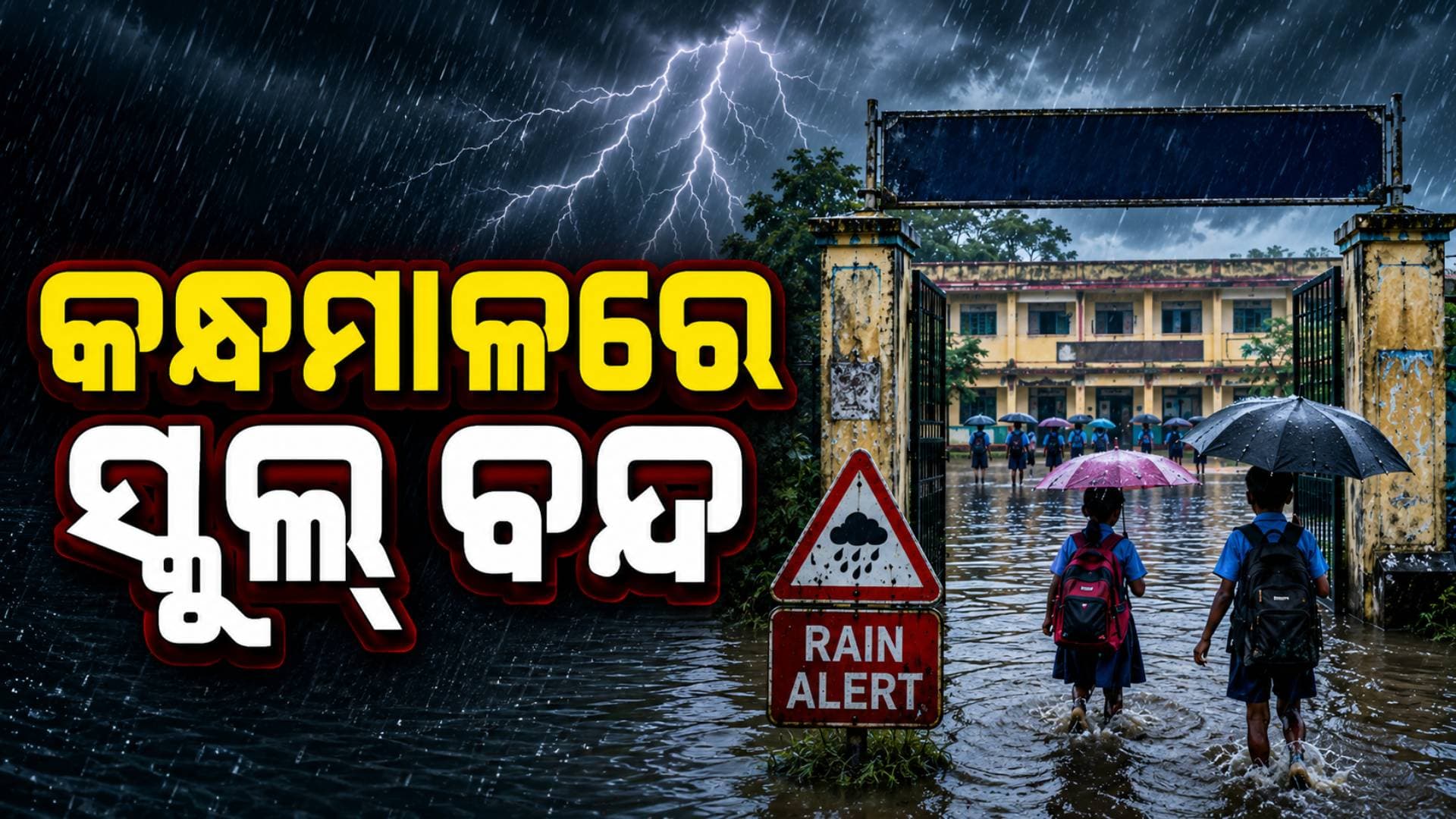 ବଢ଼ିବ ବର୍ଷାର ପରିମାଣ, ଲଗାଣ ବର୍ଷା ପାଇଁ ୨ ଦିନ ସ୍କୁଲ ଛୁଟି