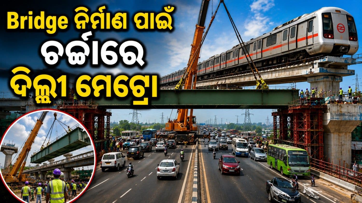 ମେଟ୍ରୋ ବ୍ରିଜ୍ ପାଇଁ ଚର୍ଚ୍ଚାରେ ଡିଏମଆରସି; ଏକ୍ସପ୍ରେସୱେ ବିନା ବନ୍ଦ କରି ହେଲା ନିର୍ମାଣ 