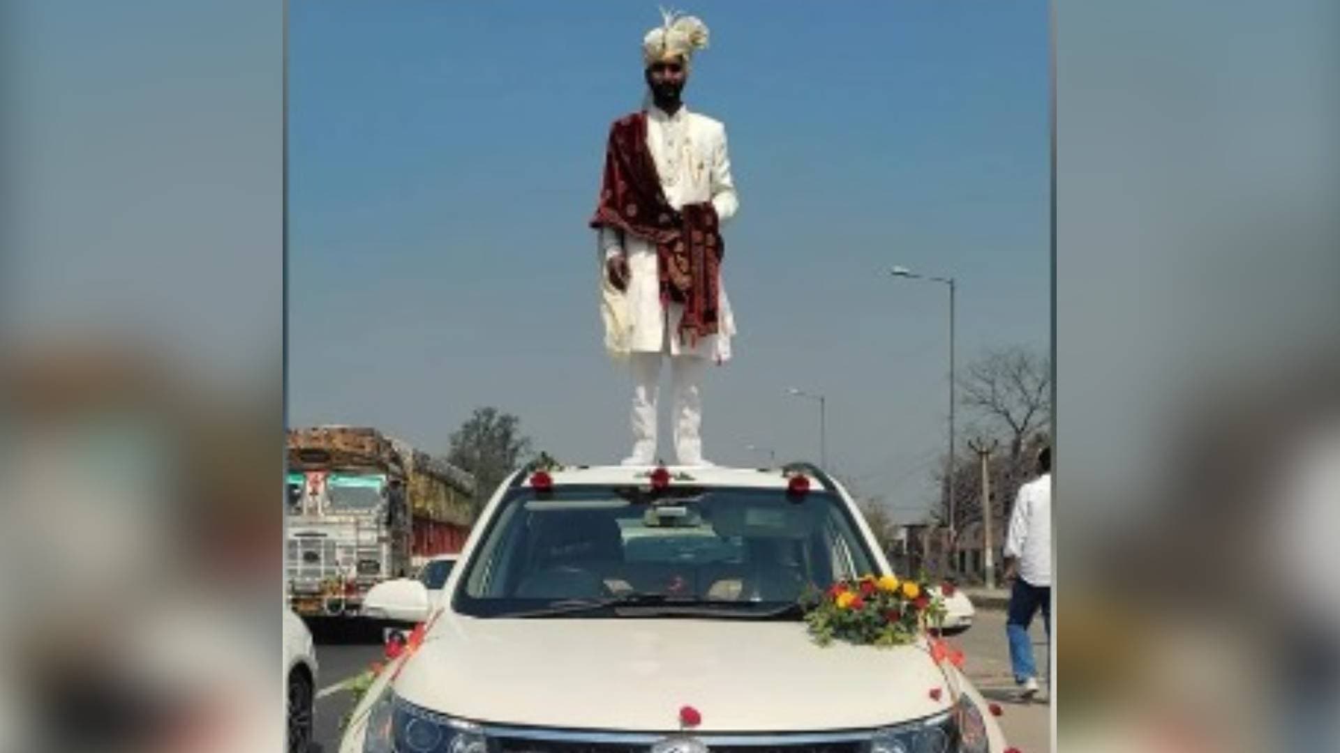 UP Groom Stands Atop Car, Police Seize Vehicle