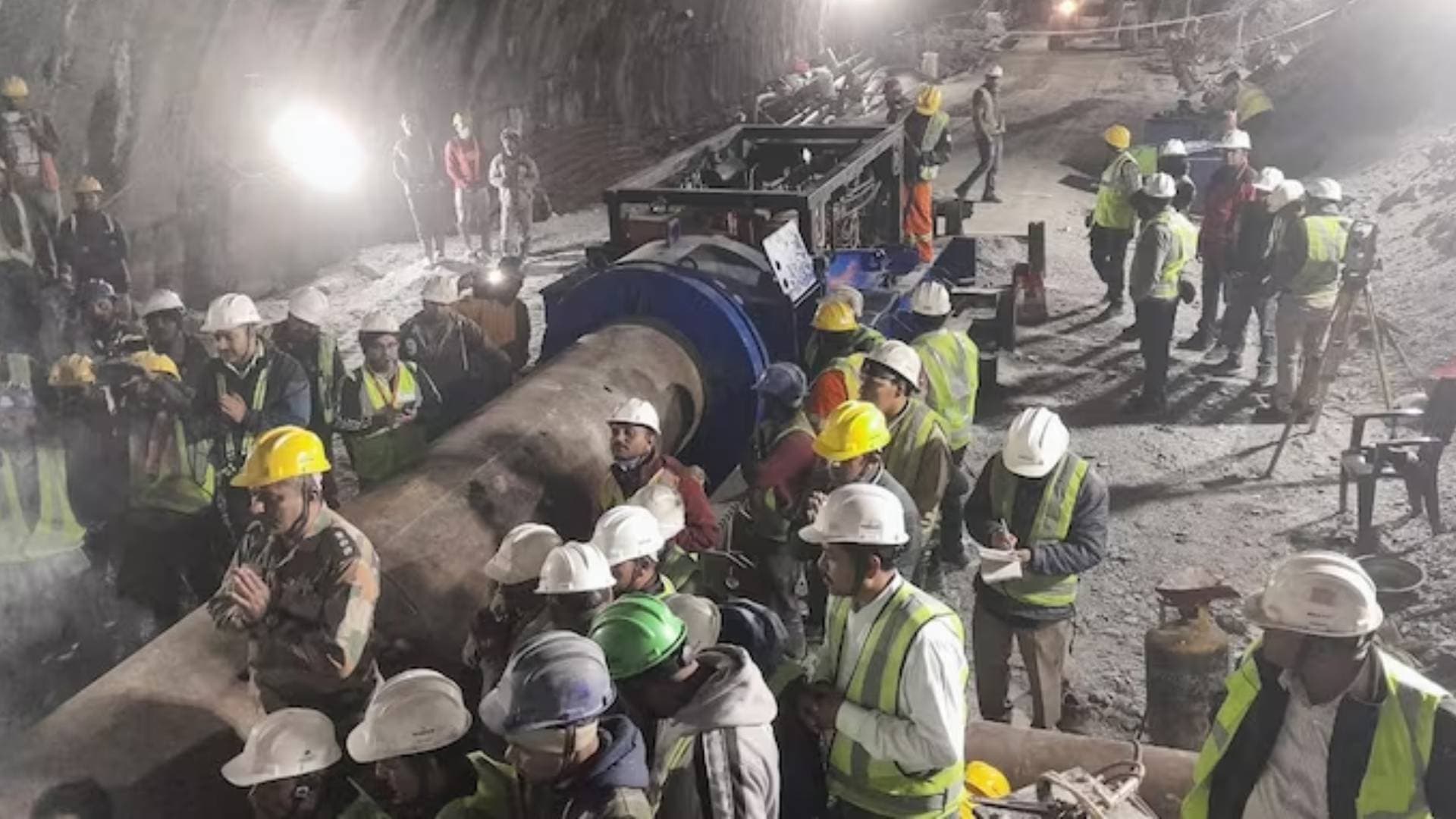 Vertical Drilling Underway To Rescue Workers Trapped In Uttarkashi Tunnel