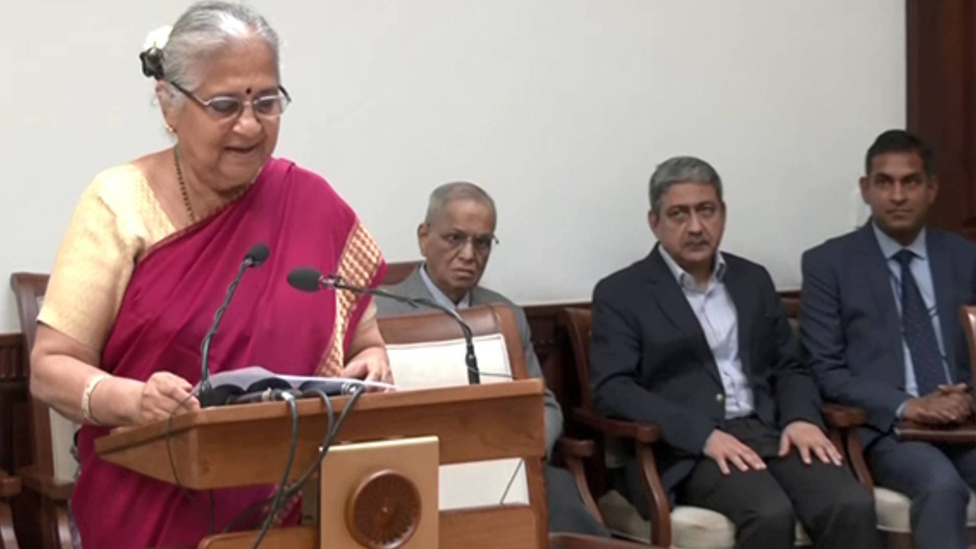 Philanthropist And Author Sudha Murty Takes Oath As Rajya Sabha Member