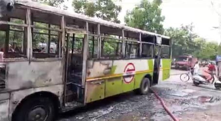 'Mo Bus' Catches Fire In Cuttack, None Hurt