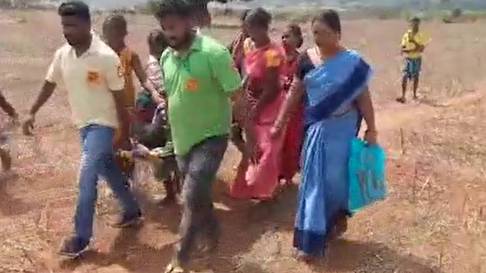 No Motorable Road, Pregnant Woman Carried On Cot For 3 Km 