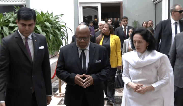 UNGA President Dennis Francis Lays Wreath At 26/11 Memorial In Mumbai's Taj Hotel