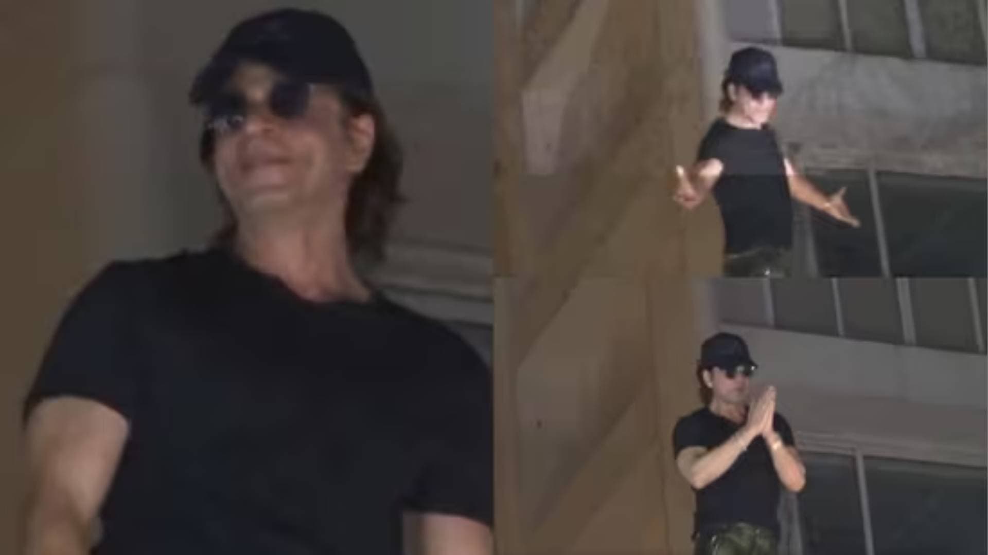 On 58th Birthday, SRK Makes Special Midnight Appearance, Greets Sea Of Fans With Signature Pose
