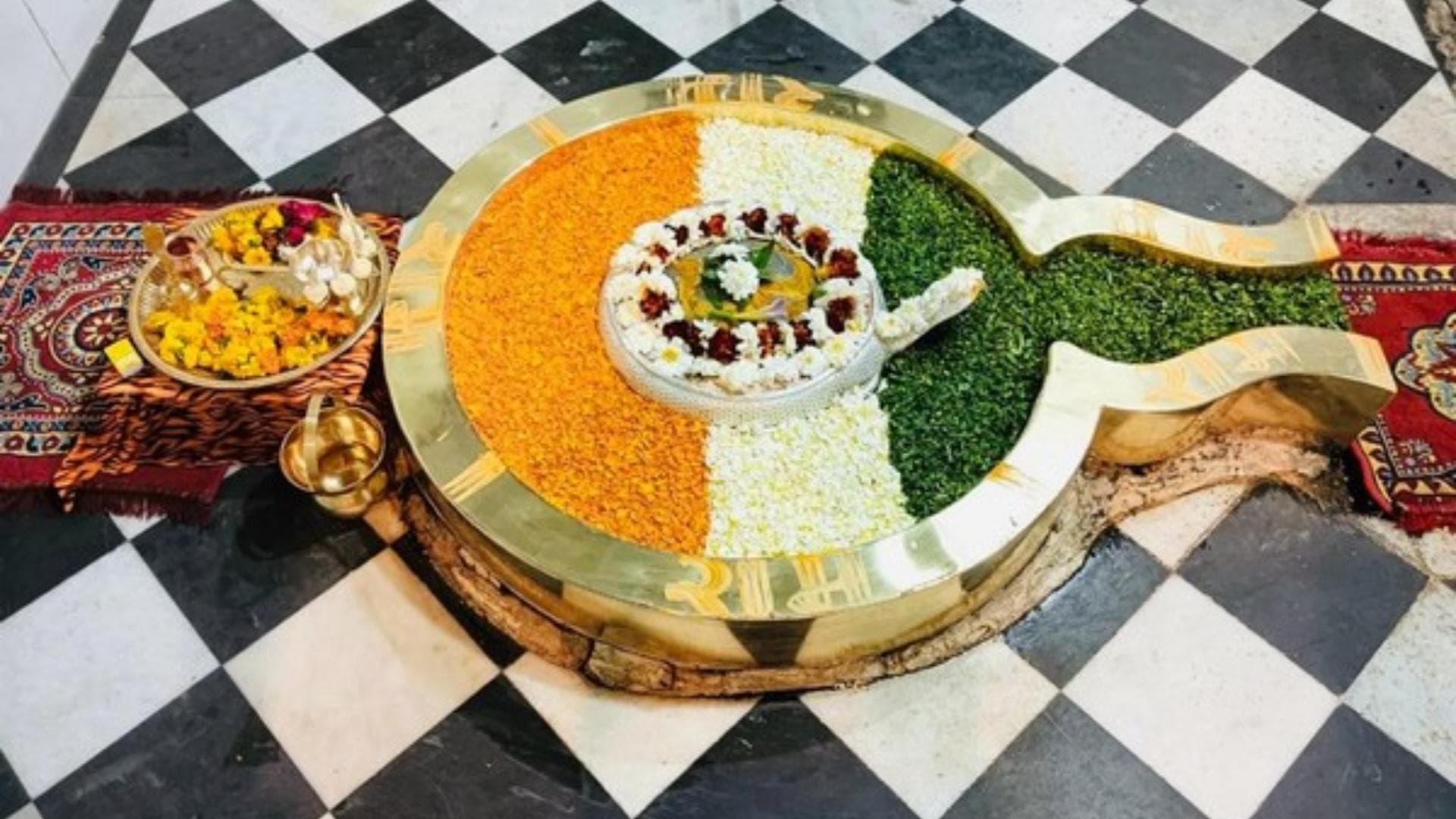 'Shivalinga' At Rishikesh Temple Decorated With Tricolour On The Occasion Of 75th Republic day