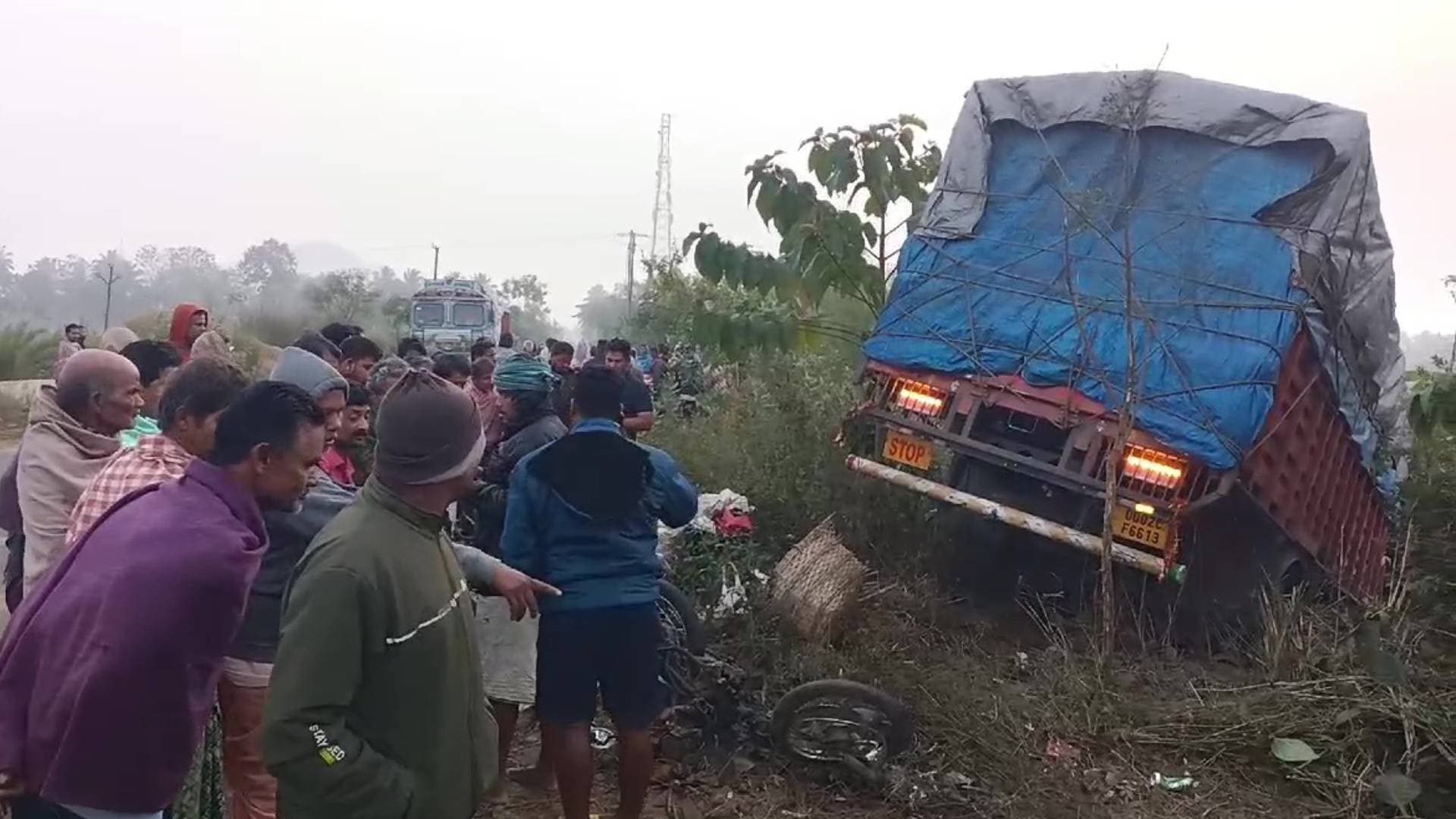 Nayagarh: 1 Killed, Another Critical As Liquor Laden Truck Hits Bike 