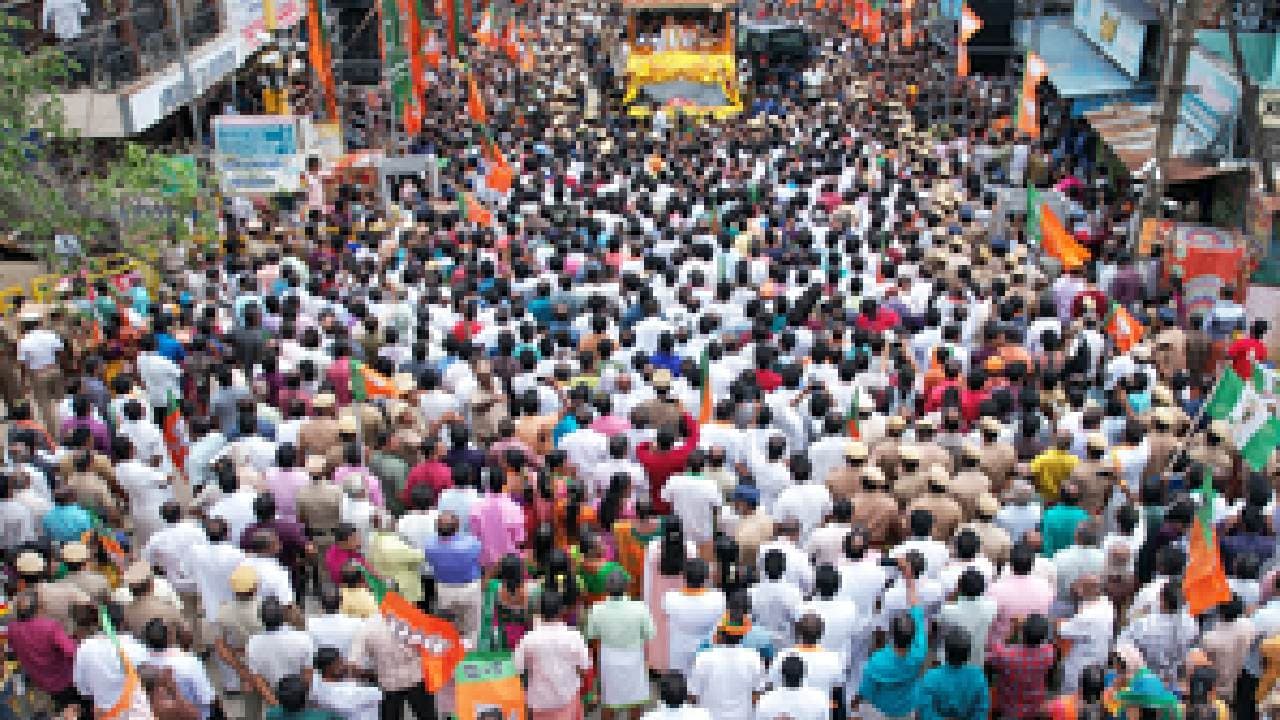 Amit Shah's Kanniyakumari roadshow received with huge public participation