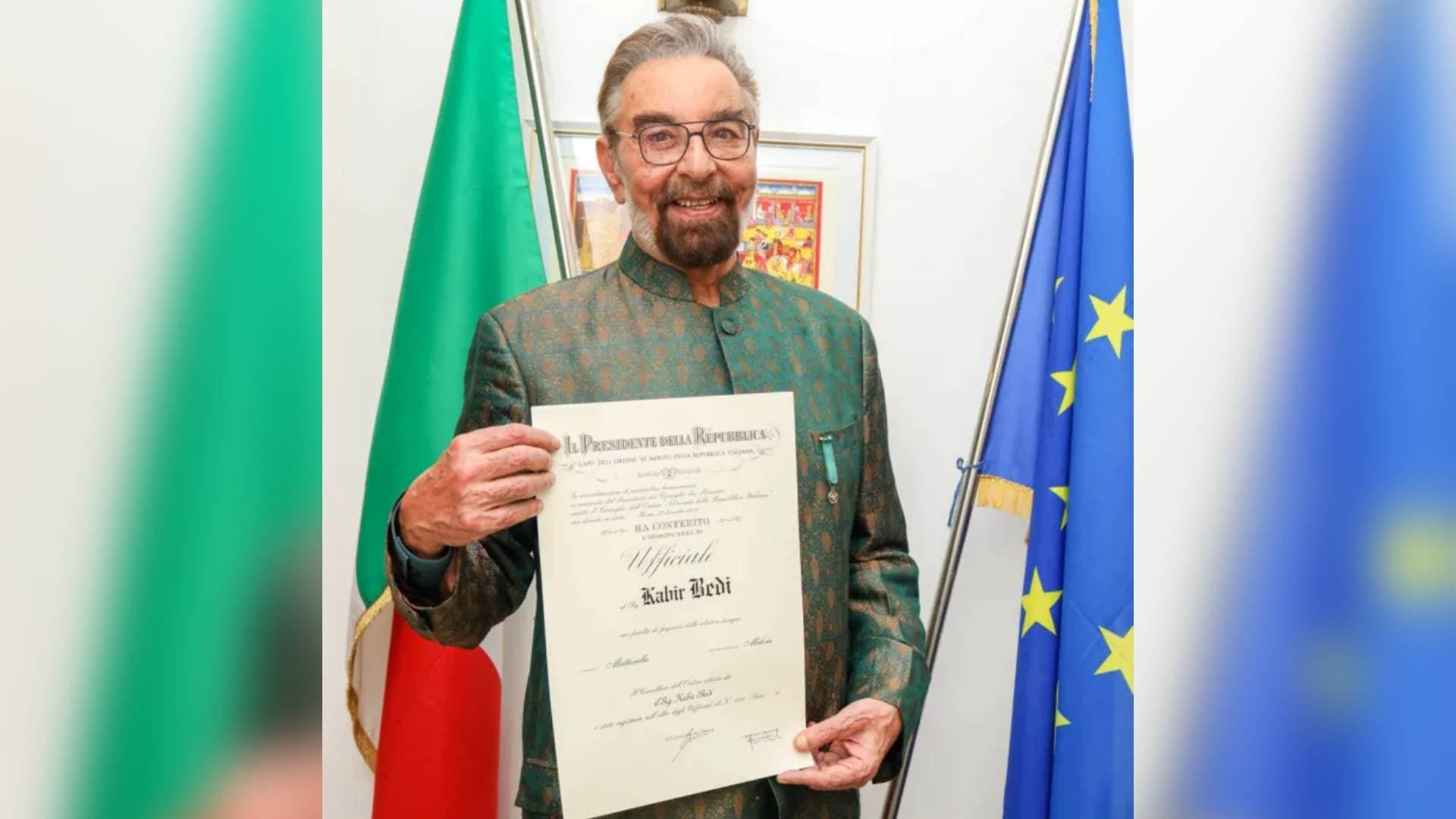 Kabir Bedi Feted With Italy’s Highest Civilian Honour