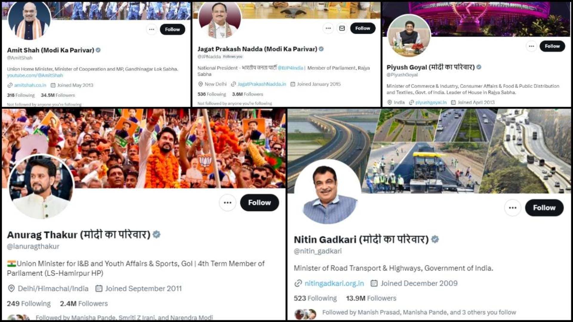 Nadda, Shah, Others Change Social Media Bio In Solidarity With PM Modi After Lalu's 'No Family' Jibe