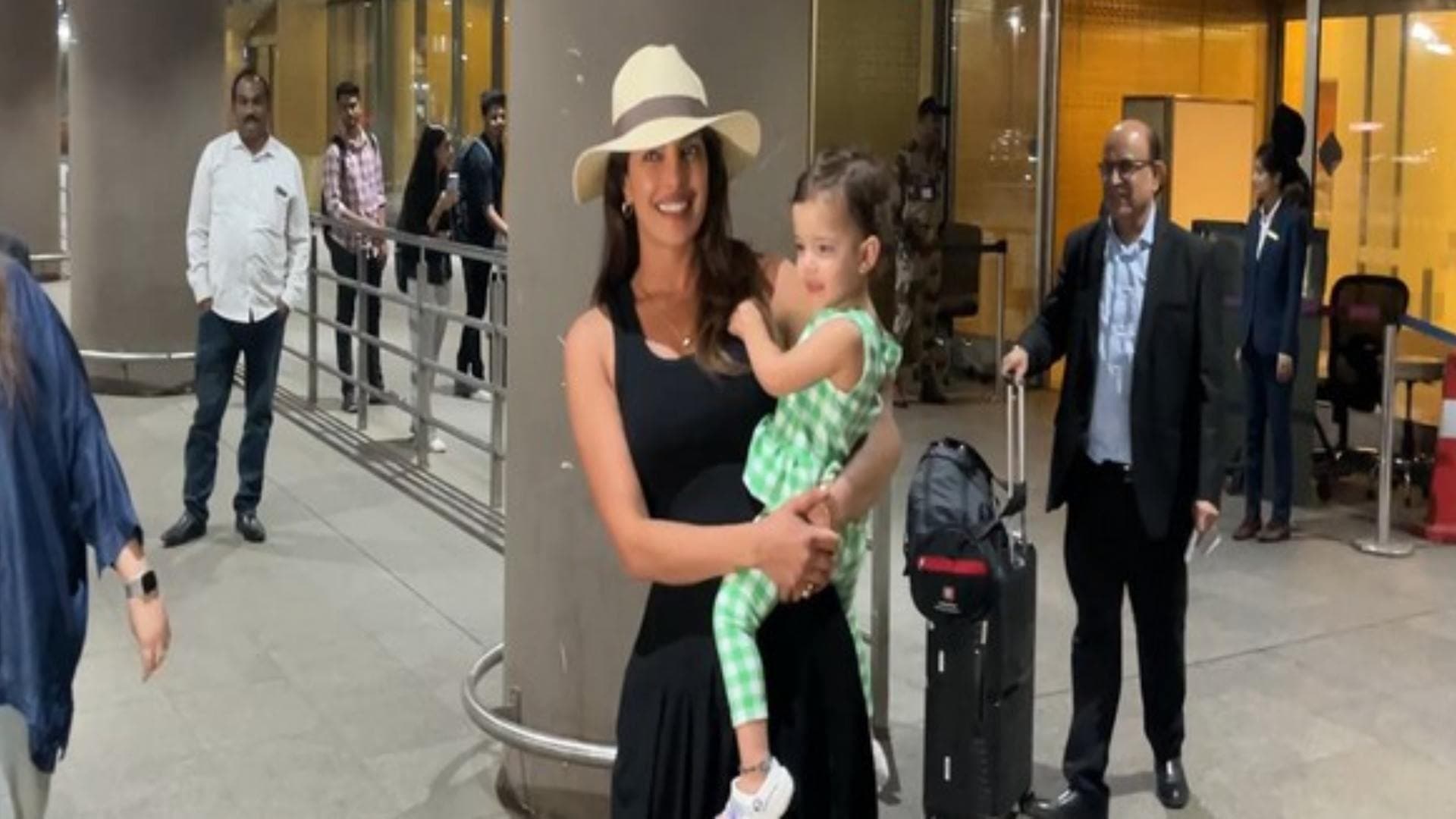 Priyanka Chopra Is All Smiles As She Arrives In India With Her Daughter Malti Marie