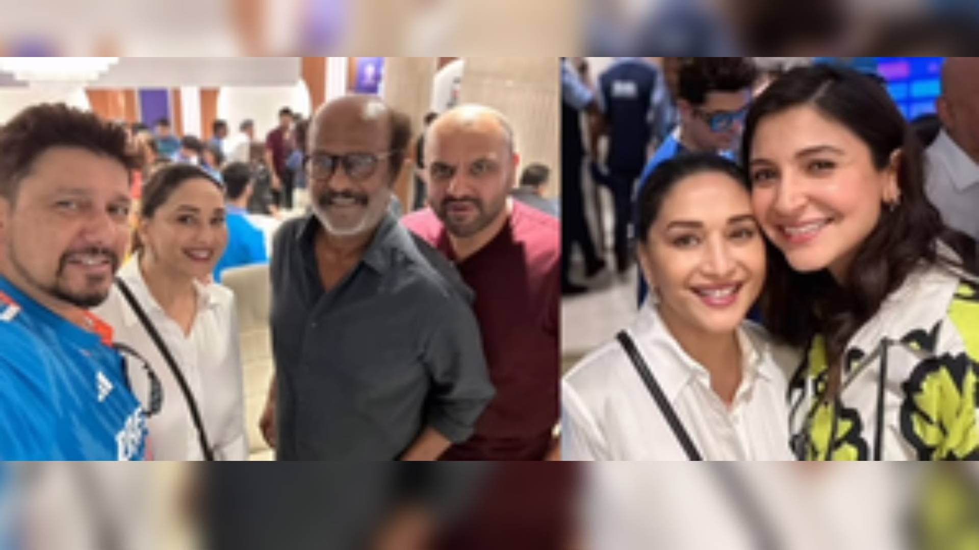 Madhuri Celebrates Team India's Win, Poses For Selfie With Rajinikanth, Anushka