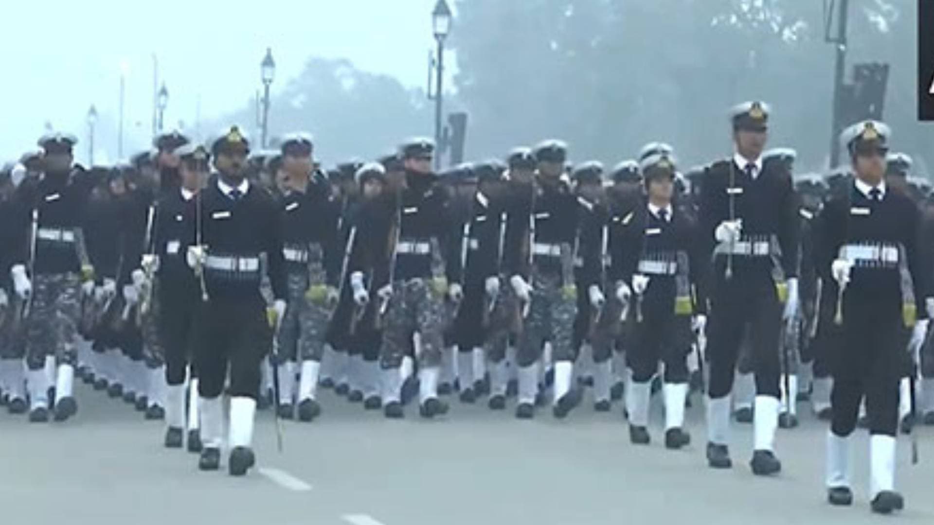 Soldiers March To Drumbeats In Bitter Cold During Dress Rehearsals For 75th Republic Day Parade