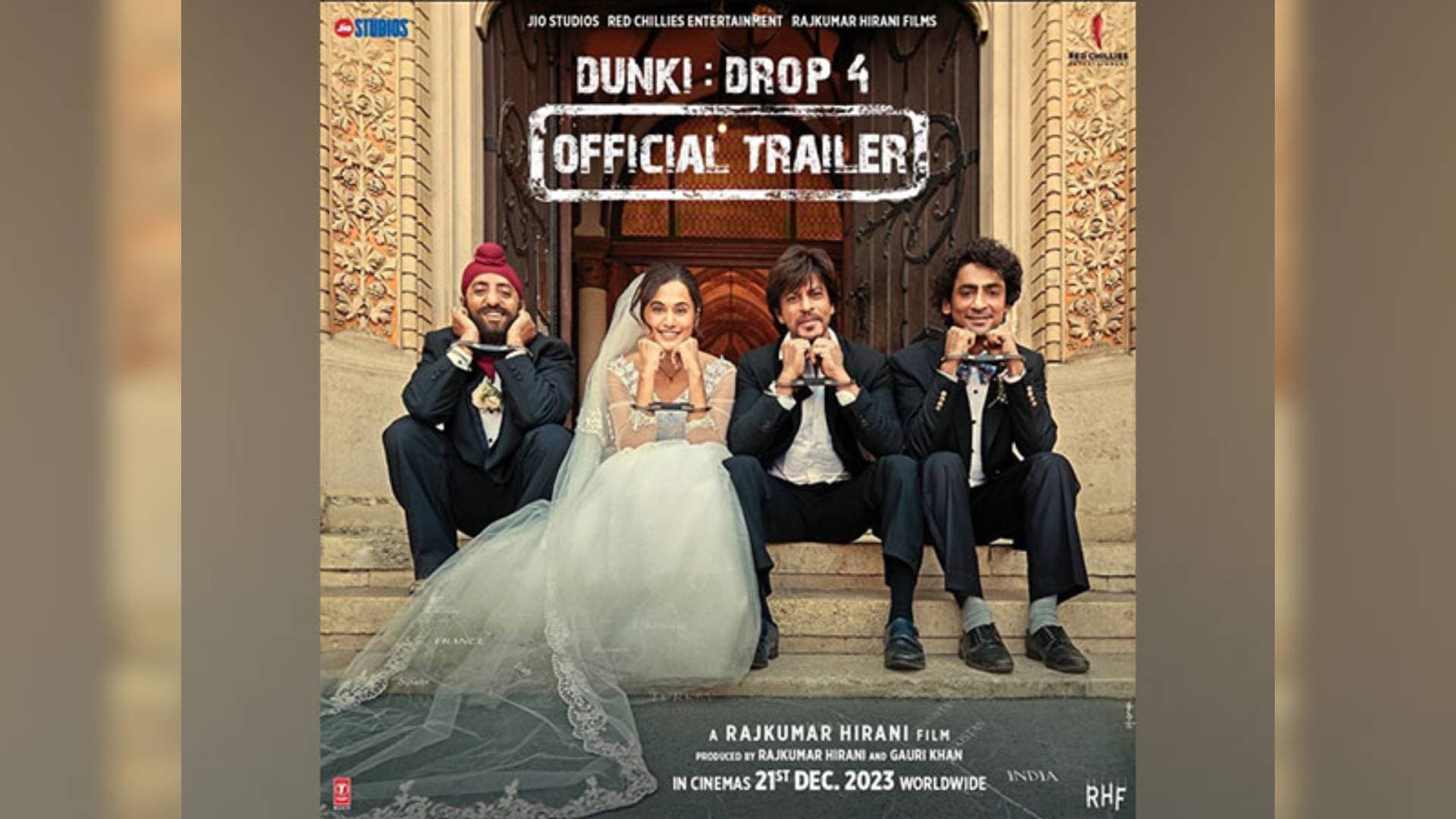 Dunki Drop 4: Shah Rukh Khan Starrer Takes You Through "Madcap Ride Of Friendship, Comedy, Tragedy"