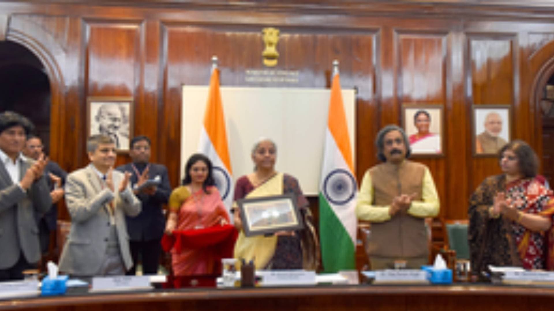 Finance Minister Sitharaman Launches 3 Souvenir Coins