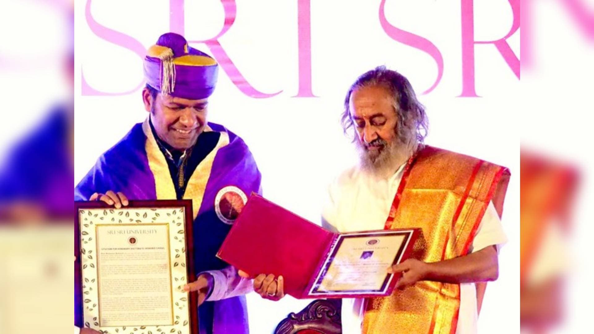Odisha: Sand Artist Sudarsan Pattnaik Awarded Honorary Doctorate From Sri Sri University