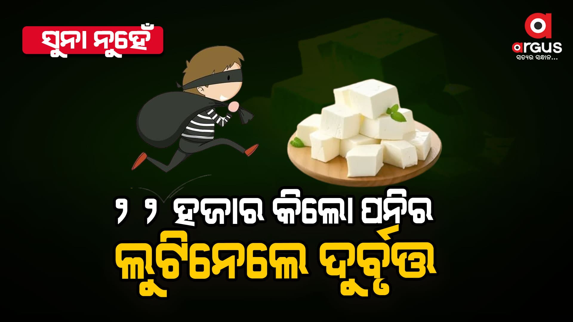 ସୁନା କି ଟଙ୍କା ନୁହେଁ , ୨୨ ଟନ୍‌ ପନିର ଲୁଟ୍‌ କଲା ଚୋର