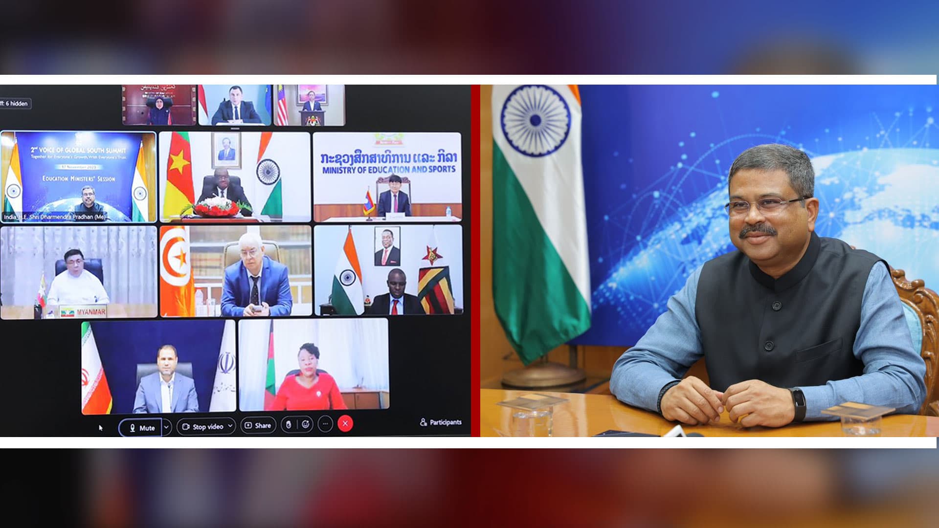 Dharmendra Pradhan Leads Education Ministers’ Session Of 2nd Voice Of Global South Summit