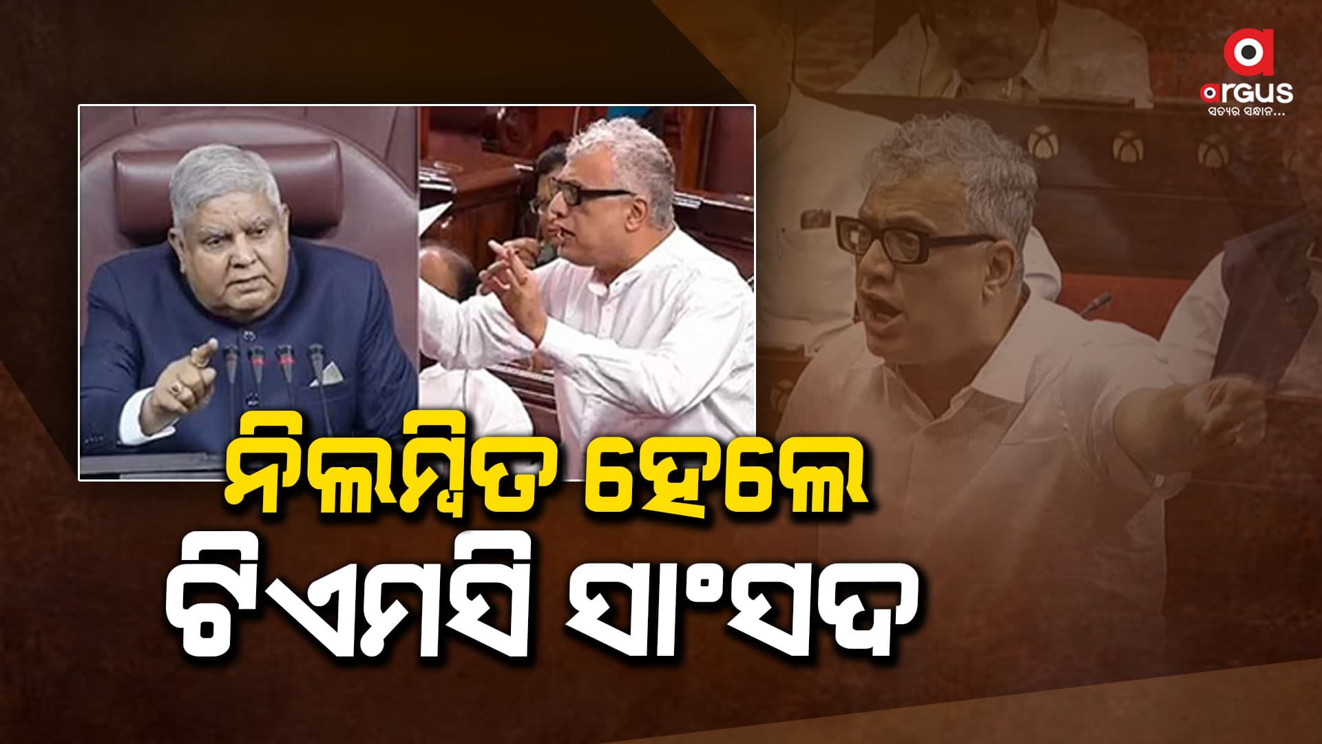ରାଜ୍ୟସଭାରୁ ନିଲମ୍ବିତ ହେଲେ ଟିମଏସି  ସାଂସଦ