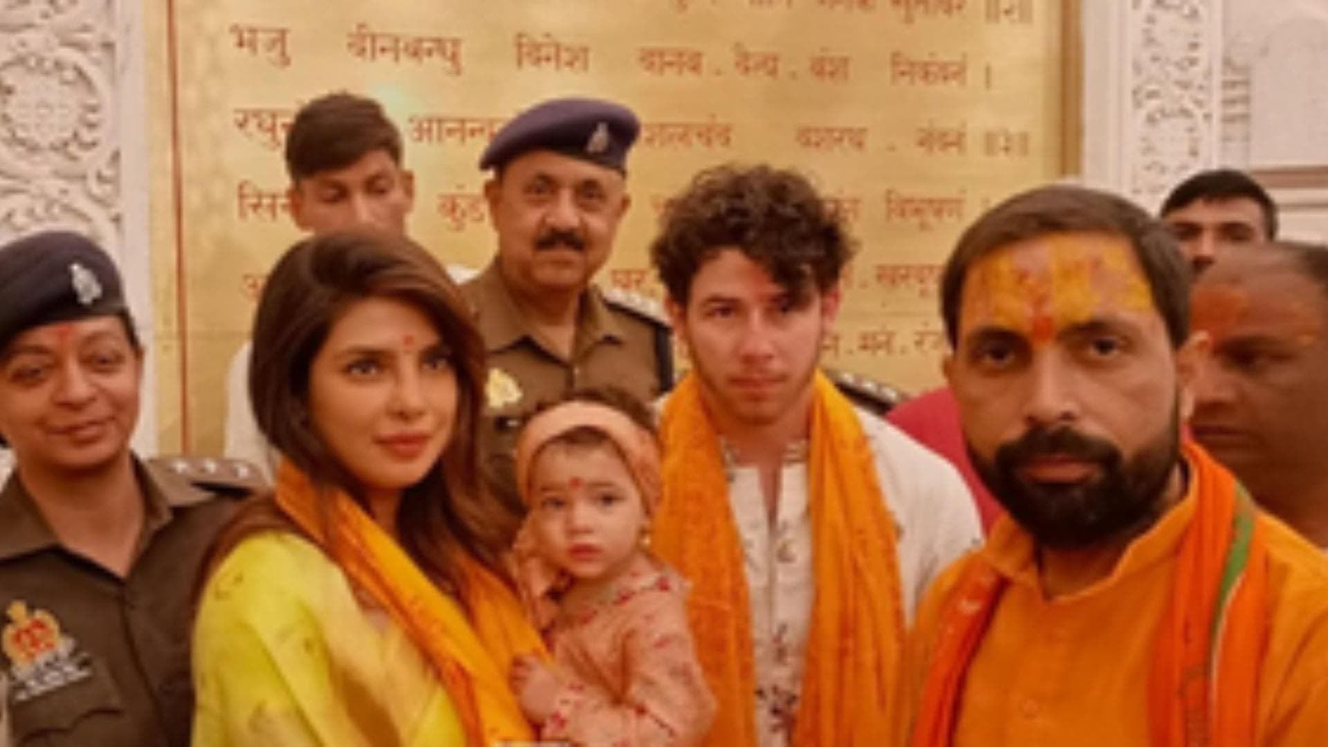 Priyanka Chopra, Nick Jonas & Malti Offer Prayers At Ram Temple In Ayodhya