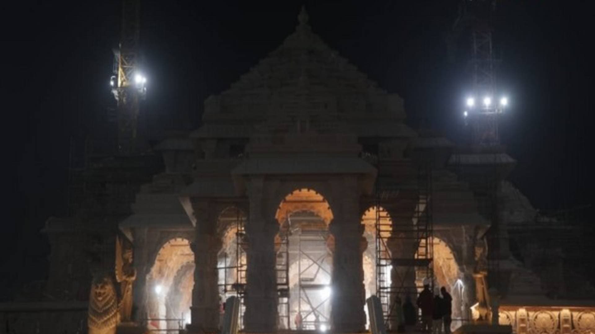 Ram Janmabhoomi Trust Shares Stunning Pictures Of Ram Mandir Bathed In Nightlight