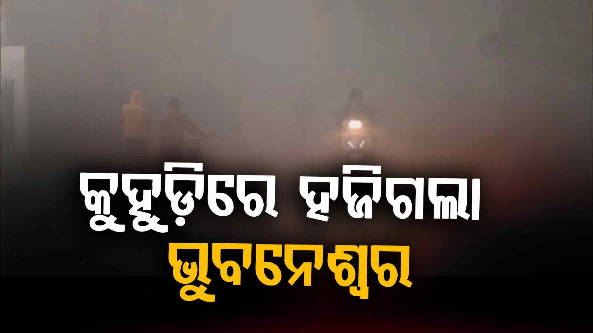 ଥଣ୍ଡାରେ କଲବଲ ସାରା ଓଡ଼ିଶା: କଲବଲ କରୁଛି ଘନ କୁହୁଡ଼ି